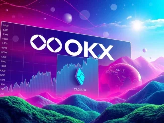 An infographic showing the **OKX** logo and the **ASTER** token symbol, announcing its **spot trading** listing date and **USDT pair**.