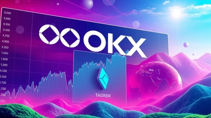 An infographic showing the **OKX** logo and the **ASTER** token symbol, announcing its **spot trading** listing date and **USDT pair**.