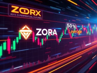 OKX ZORA futures trading interface showing 50x leverage, symbolizing new opportunities for crypto traders.