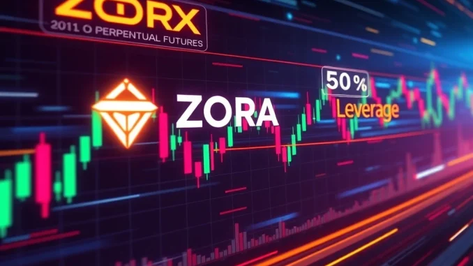 OKX ZORA futures trading interface showing 50x leverage, symbolizing new opportunities for crypto traders.