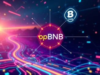 Illustration depicting the successful opBNB network restoration, symbolizing enhanced BNB Chain blockchain scalability.