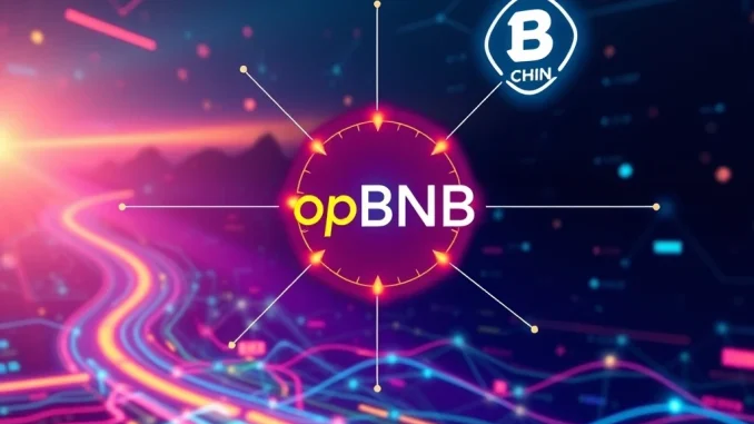 Illustration depicting the successful opBNB network restoration, symbolizing enhanced BNB Chain blockchain scalability.