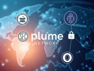 Visualizing Plume Network's SEC registration, symbolizing compliant management of tokenized securities.