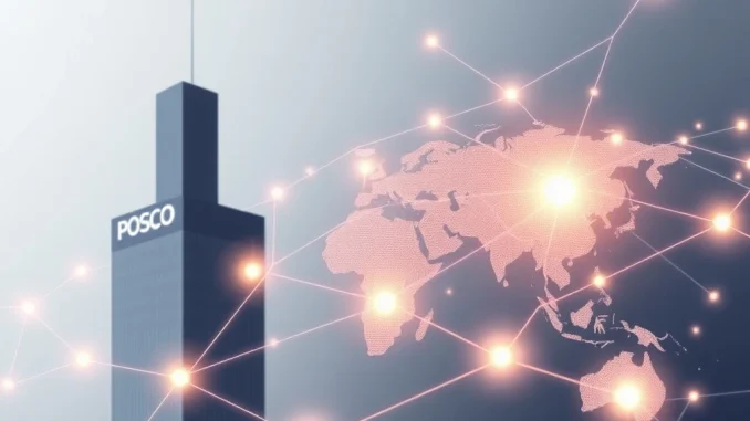 POSCO International's blockchain payment adoption, showing fast, secure global transactions powered by Kinexys.