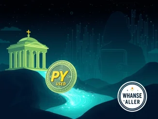 A visual representation of a significant PYUSD transfer, showing a large sum moving from Paxos to an unknown digital wallet, highlighting a major stablecoin movement.