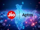 Reliance Jio Aptos partnership: Logos blend over a digital map of India, signifying the launch of blockchain rewards and Web3 adoption.