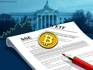 Documents for **BitMine Growth and Income ETF** application by RexShares, symbolizing new crypto investment avenues.