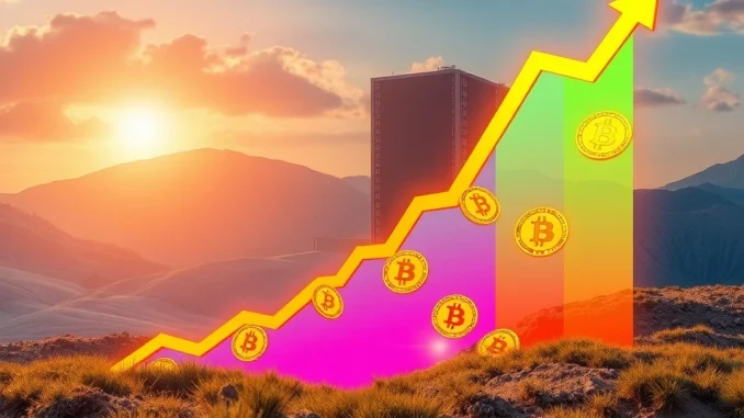 A financial chart demonstrating Riot Platforms' significant Q3 earnings, symbolizing robust growth in Bitcoin mining revenue.