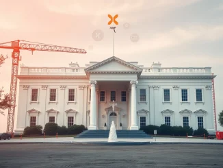 Ripple and major crypto firms contributing to the White House banquet hall project, symbolizing a new era of crypto philanthropy.
