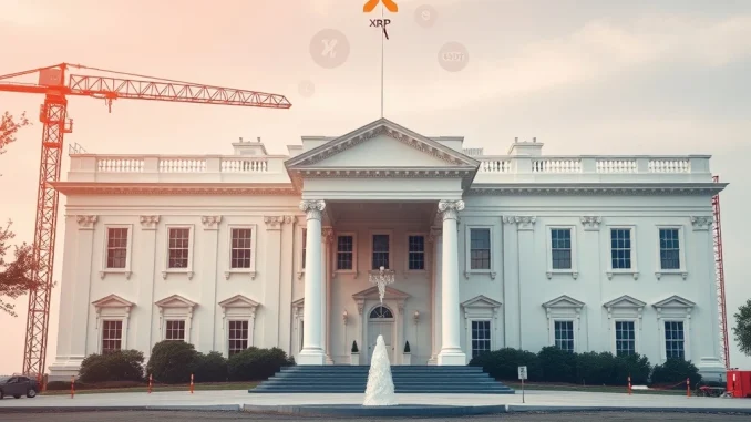 Ripple and major crypto firms contributing to the White House banquet hall project, symbolizing a new era of crypto philanthropy.