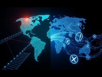 A conceptual image illustrating Ripple's role in building financial trust infrastructure, with XRP as the digital asset enabling efficient global cross-border payments.