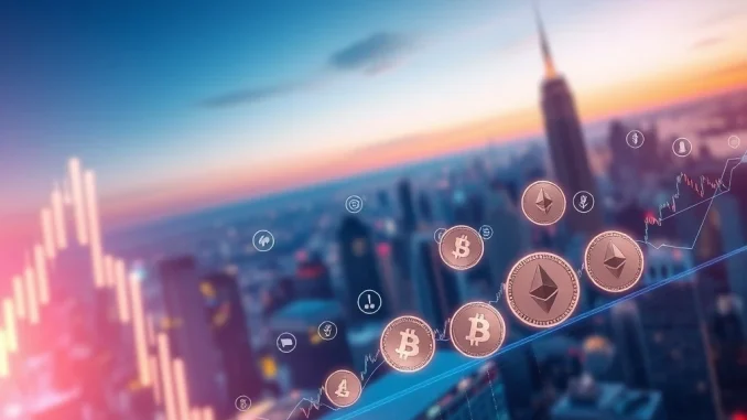 S&P Digital Markets 50 index chart showing diversified institutional crypto investment.