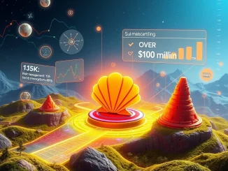 Visualizing Scallop's impressive growth as a core Sui DeFi protocol, highlighting its significant Total Value Locked (TVL).