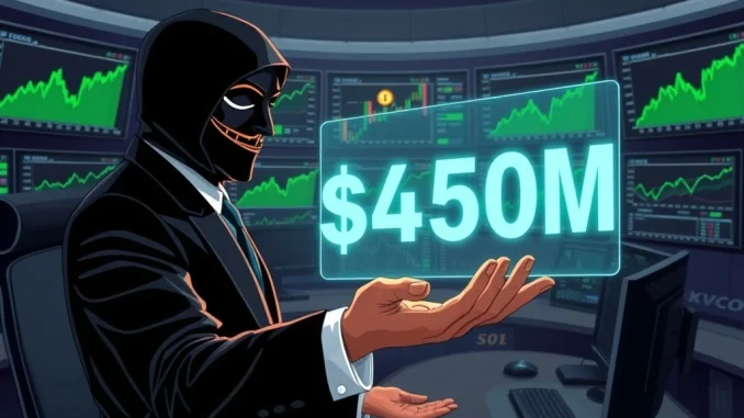 A successful **smart trader crypto** monitors a $450 million portfolio of BTC, ETH, and SOL long positions, reflecting astute market strategy.