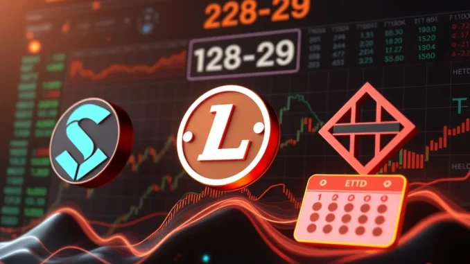 Visualizing the **SOL ETF launch** alongside Litecoin and Hedera ETFs, signifying a new era of institutional crypto investment.