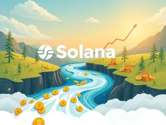 Chart depicting significant crypto inflows into a Solana ETF, showing potential $5B growth predicted by Grayscale.