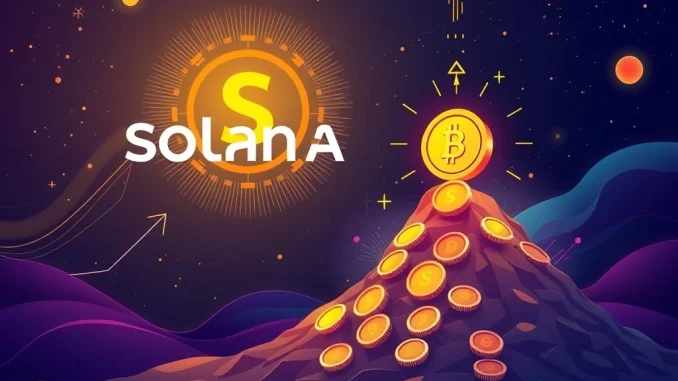 Visualizing the significant Solana SOL accumulation by a company, symbolizing strategic investment and growth in digital assets.