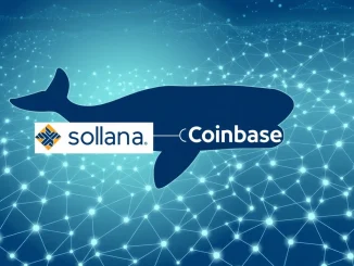 Illustrates a massive Solana (SOL) whale transfer to Coinbase Institutional, signifying a major market movement.