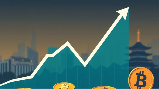 Graph showing a sharp decline in South Korea crypto loans leading to widespread liquidations, illustrating market volatility.