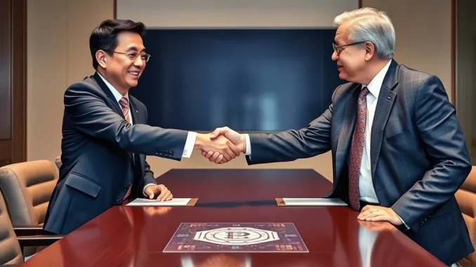 South Korean FSS Governor Lee Chan-jin and pro-crypto SEC Chair Paul Atkins engage in a crucial discussion about **South Korea crypto regulation**.