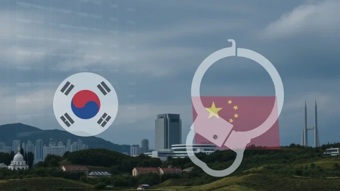 A digital ledger showing a large sum of money, representing the $2.8 billion in illegal crypto remittances uncovered in South Korea.