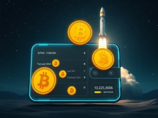 SpaceX Bitcoin transfer to a secure digital wallet, emphasizing strategic crypto custody.
