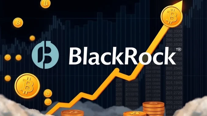 BlackRock's IBIT logo with Bitcoin symbols, illustrating its dominant role in driving spot Bitcoin ETF flows and shaping crypto market trends.