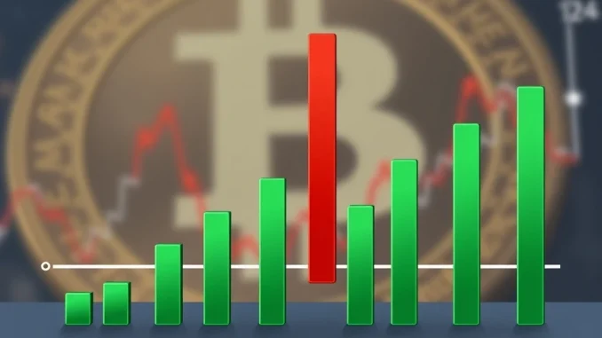 A chart illustrating the end of the Spot Bitcoin ETF net inflow streak, showing a shift from green bars to a single red bar indicating outflow.
