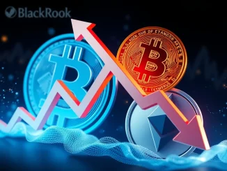 Illustrates **Spot Bitcoin ETFs** experiencing significant outflows, impacting overall crypto market sentiment.