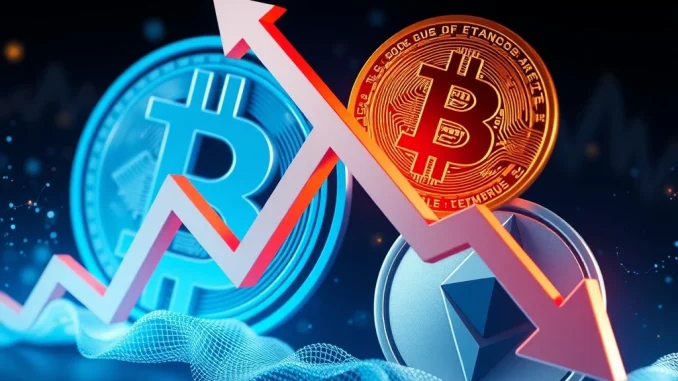 Illustrates **Spot Bitcoin ETFs** experiencing significant outflows, impacting overall crypto market sentiment.
