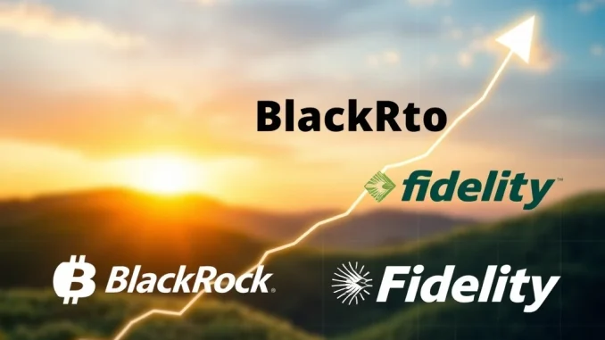 A financial chart illustrating the significant $90.7 million net inflow into Spot Bitcoin ETFs, highlighting contributions from BlackRock and Fidelity, indicating robust institutional Bitcoin inflow.