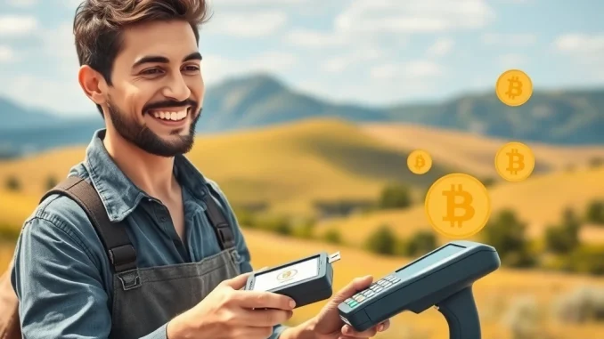 Square Bitcoin terminal enabling seamless BTC payments for small businesses, empowering merchants with new digital currency options.