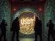Visual representation of a large USDT deposit into a Stable Vault, hinting at potential crypto insider trading and pre-announcement activity.
