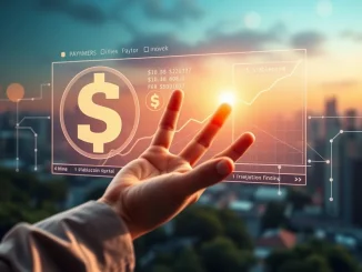 An illustration depicting secure **stablecoin payments** and successful **crypto funding** for a digital finance company.