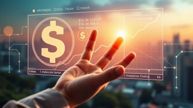 Stablecoin Payments Pioneer Standard Economics Secures $9M in Crucial Funding An illustration depicting secure **stablecoin payments** and successful **crypto funding** for a digital finance company.