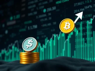 Illustrates stablecoins' growing dominance in crypto trading volume, highlighting their 30% market share and significant impact.