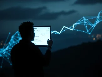 A digital silhouette representing Story co-founder Jason Zhao deleting tweets, symbolizing a sudden departure and sparking crypto project transparency concerns.