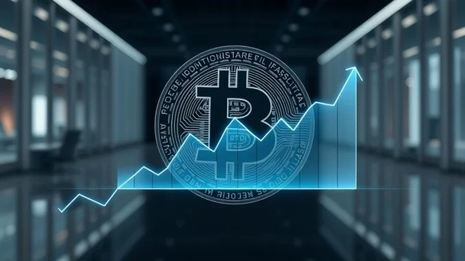 Sygnum Bank's BTC Alpha Fund logo over a background representing secure institutional Bitcoin investment.