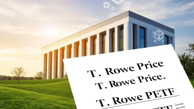 Active Crypto ETF: T Rowe Price Makes Strategic Move with Significant Filing A visual representation of T Rowe Price's strategic **active crypto ETF** filing, blending traditional finance with digital asset symbols.