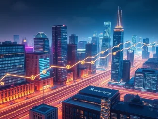 Visualizing the monumental growth of the tokenized assets market to $2 trillion by 2028, as forecasted by Standard Chartered.