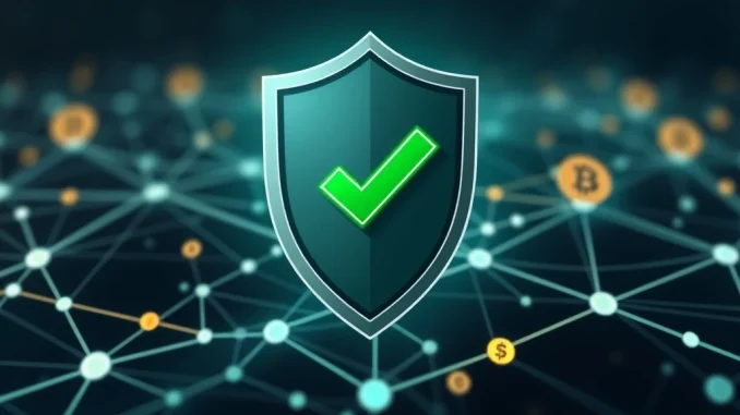 A digital shield verifying legitimate Tornado Cash funds, ensuring compliance and user privacy.