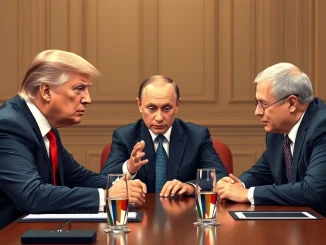President Trump, Putin, and Zelenskyy engaged in trilateral talks, symbolizing ongoing diplomatic efforts for peace.