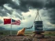 A symbolic depiction of the potential US China trade war, highlighting the impact on cooking oil and soybean farmers.
