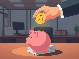 A visual representation of cryptocurrency investments impacting traditional retirement savings, highlighting the potential financial volatility warned by senators regarding Trump's crypto retirement funds plan.