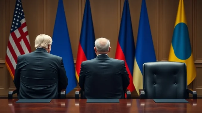 A visual representation of the complex geopolitical dynamics surrounding potential Trump Putin Zelenskyy meetings, emphasizing strategic diplomacy.