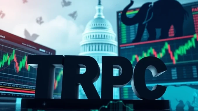 A visual representation of the TRPC Trump ETF registration by Canary Capital, symbolizing a new investment vehicle's entry into financial markets.
