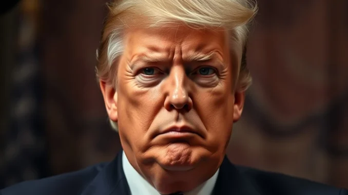 Former President Donald Trump delivering a critical warning about potential US intervention in Gaza due to Hamas killings, emphasizing geopolitical impact crypto investors watch.