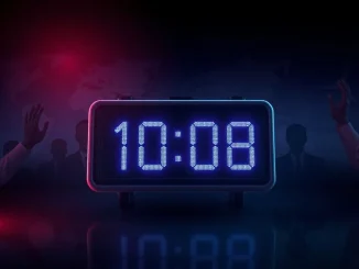 A ticking clock representing the Trump Hamas deadline for a Middle East peace agreement, highlighting global diplomatic urgency.