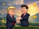 Leaders Donald Trump and Xi Jinping shake hands, symbolizing the crucial Trump Xi meeting and its potential global market implications.