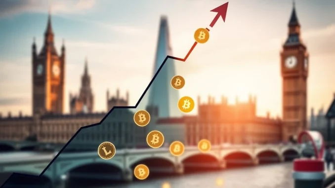Chart showing anticipated UK crypto market growth following the end of the retail ETN ban, reflecting increased crypto investment UK.